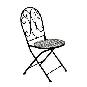 Mosaik Klappstuhl Gartenstuhl Balkonstuhl Kreis Design Steinoptik