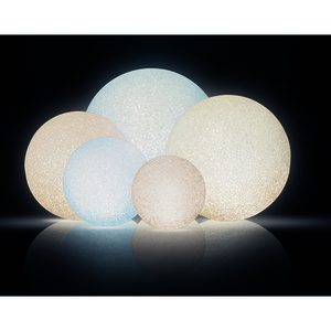 LED Leuchtkugel Dekokugel 4 Funktionen Acryl Partydeko warm / kalt - weiß 14cm