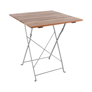 Biergarten Tisch Klapptisch Gartentisch Stehtisch klappbar Akazie Stahl 70x70cm