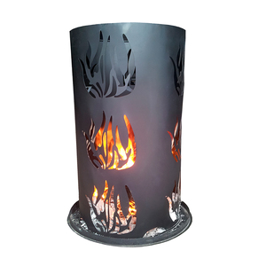 60 cm Feuerkorb Feuersule Feuerstelle Terrassenofen mit Feuerrost & Schrhaken