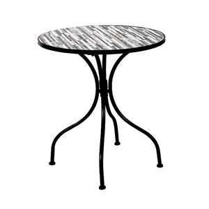 Mosaik Bistrotisch Gartentisch Tisch 60cm Stein Optik