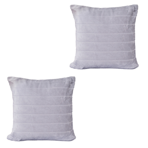 2 Stck Kissenbezug Kissenhlle Bezug Reiverschluss grau Flanell 45x45cm