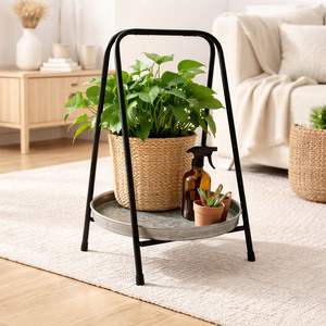 Blumenbank Blumenhocker Blumentreppe Blumenhocker Metall Zink 25,5cm H39cm