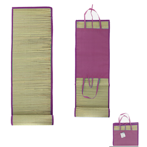 2er Set leichte Strandmatte Bastmatte Badematte Matte Tragegriffe 60x180cm Pink