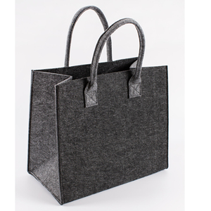 Filz Kaminholz Einkaufstasche Tragetasche Shopper Filztasche anthrazit 35x30cm
