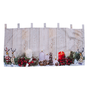 Gardine Scheibengardine Weihnachten beleuchtet Fenstergardine LED X-Mas 45x120cm