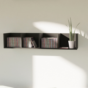 Wandregal Bcherregal Hngeregal Regal Schweberegal CD-Board Schwarz B79xH16xT15cm