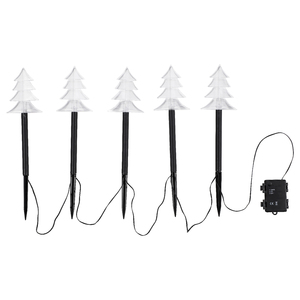 5 St�ck LED-Gartenleuchtst�be Tannenbaum Batteriebetrieben inkl. Timerfunktion