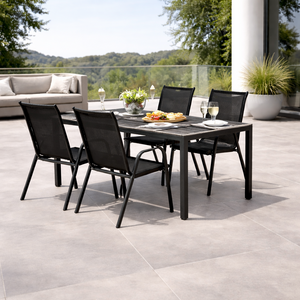 Gartengarnitur Sitzgarnitur 5-teilig L150xB90xH74cm Non-Wood