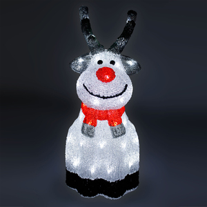 45 LEDs Acryl Elch Au�enbeleuchtung kaltwei� inkl. Timerfunktion