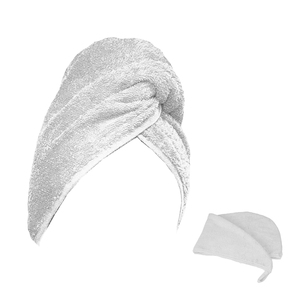 Kopfhandtuch Frottee Kopfturban Haartrockentuch Turban Baumwolle Wei� 60x23cm