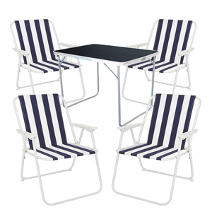 5-tlg Camping Set Gartenm�bel Campingtisch + 4 Campingstuhl Klappstuhl