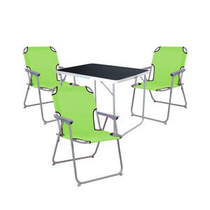 4-tlg Camping Set Gartenm�bel Campingtisch + 3 Campingstuhl Klappstuhl