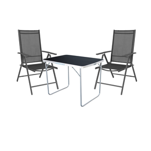 3-tlg Camping Set Gartenm�bel Campingtisch + 2 Campingstuhl Klappstuhl