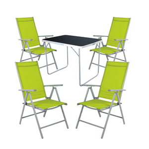 5-tlg Camping Set Gartenm�bel Campingtisch + 4 Campingstuhl Klappstuhl