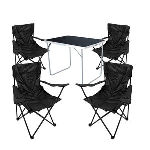 5-tlg Camping Set Gartenm�bel Campingtisch  4 Campingstuhl Klappstuhl
