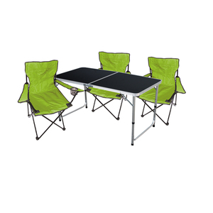 4-teiliges Campingm�bel Set Lime Tisch h�henverstellbar +St�hle