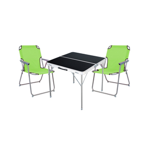 3-teiliges Campingm�bel Set Alu L80xB80xH70cm Lime