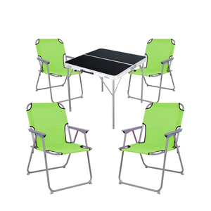 5-teiliges Campingm�bel Set Alu L80xB80xH70cm Lime