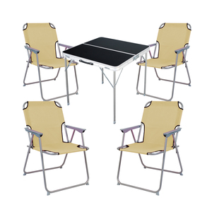 5-teiliges Campingm�bel Set Alu L80xB80xH70cm Beige