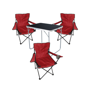 4-tlg Camping Set Gartenm�bel Campingtisch + 3 Campingstuhl Klappstuhl