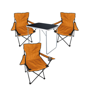 4-tlg Camping Set Gartenm�bel Campingtisch + 3 Campingstuhl Klappstuhl