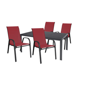 Gartengarnitur Sitzgarnitur 5-teilig 150x80cm Aluminium Non-Wood