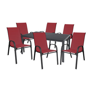 Gartengarnitur Sitzgarnitur 7-teilig 150x80cm Aluminium  Non-Wood