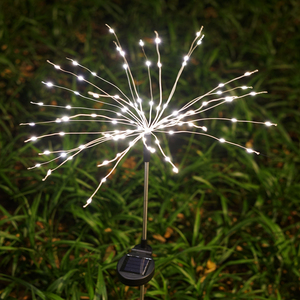 Solarlampe Terrasse Weihnachtsbeleuchtung Feuerwerk LED 90LED