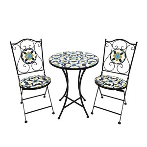 3 teilige Mosaik Sitzgarnitur Set Sitzgarnitur Sitzgruppe 