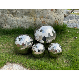 4 St�ck Dekokugeln DIAMANT aus Edelstahl Schwimmkugeln gl�nzend