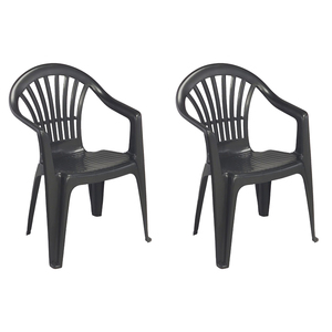 2 St�ck Stapelstuhl Bistrostuhl Gartenstuhl MONA Kunststoff