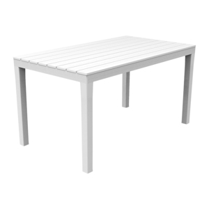 Gartentisch Rechteckig Mokka 138x80x72cm Holz-Optik