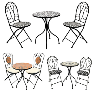 Mosaik Bistroset Sitzgruppe Sitzgarnitur Set 3-teilig