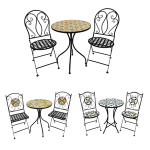 Mosaik Bistroset Sitzgruppe Sitzgarnitur Set 3-teilig