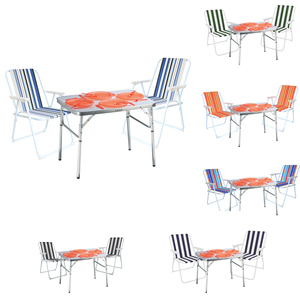 3-teiliges praktisches Campingm�bel Set Alu L75xB55xH60cm 