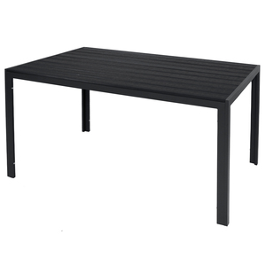 Non-Wood Aluminium Gartentisch Esstisch anthrazit / schwarz 150x80cm