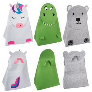 XXL Kinder Filz Aufbewahrungsbox Spielzeugkiste Tiere H73cm