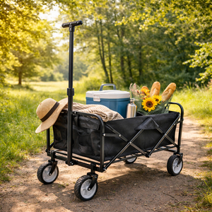 Faltbarer Bollerwagen Transportwagen Handwagen Gartenwagen Stahlrahmen