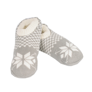 Hausschuh Ballerina Eiskristall mit Sherpa Futter Gr 35-38