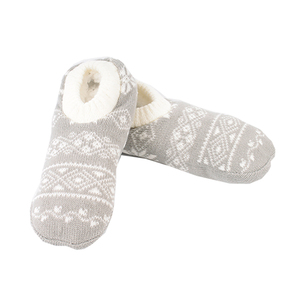 Hausschuh Ballerina Eiskristall mit Sherpa Futter Gr 35-38