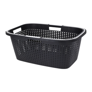 Tragbarer W�schekorb W�schesammler mit Henkel 90% recycelt Schwarz