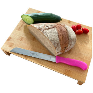 Brotmesser Made in Solingen ECHT SCHARF Wellenschliff Rostfrei Pink