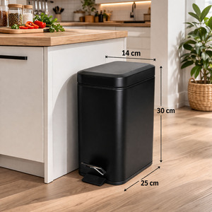 Metall M�lleimer Treteimer Abfalleimer Kosmetikeimer Pedal 5L