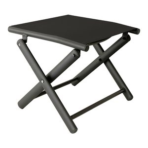 Garten Klapphocker / Fuhocker Metall - Textilen Anthrazit / Schwarz