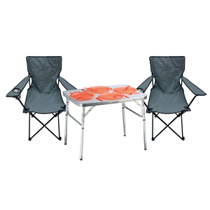 3-tlg. praktisches Campingm�bel Set Alu Campingtisch + 2 Anglersessel
