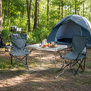3-teiliges Campingm�bel 1x Campingtisch + 2 Anglerst�hle