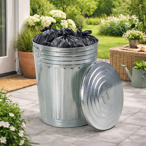 58L Oskartonne Aschetonne mit Deckel M�lltonne Abfalleimer 