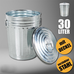 30L Oskartonne Aschetonne mit Deckel M�lltonne Abfalleimer Feuereimer