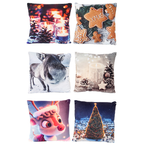 6 Stck X-Mas Kissen Weihnachtskissen Deko Weihnachten 25x25cm